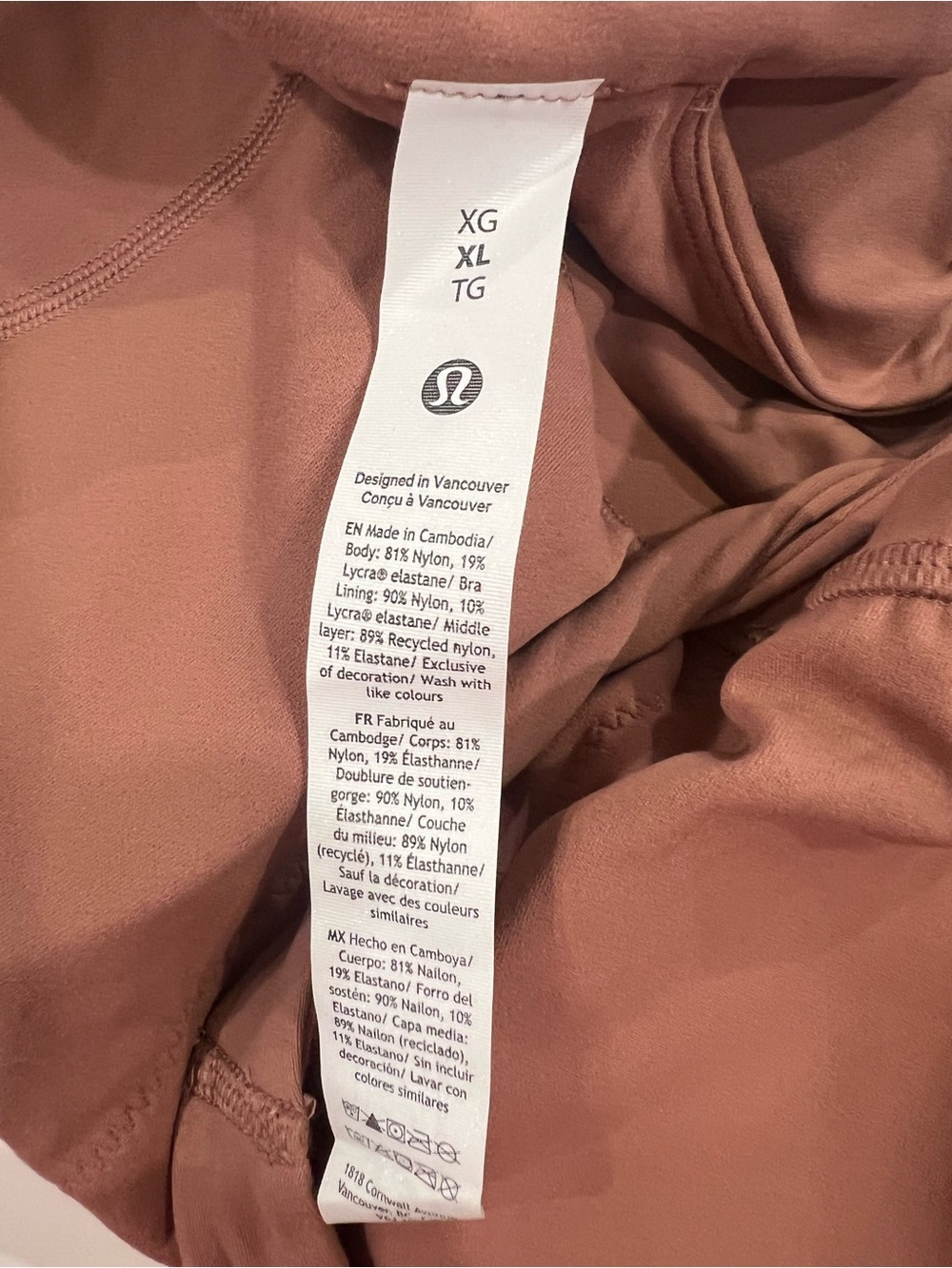Lululemon Align Twist Strap Crop Tank XL Red Clay NWT Nulu Built In Bra Yoga - Picture 7 of 7
